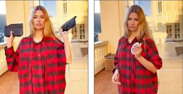 俄众女星剪烂香奈儿包表达爱国心