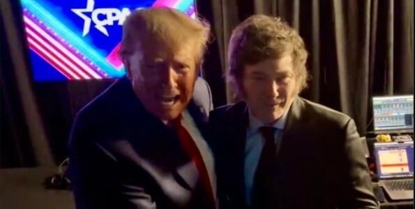 阿根廷特朗普亲密拥抱特朗普