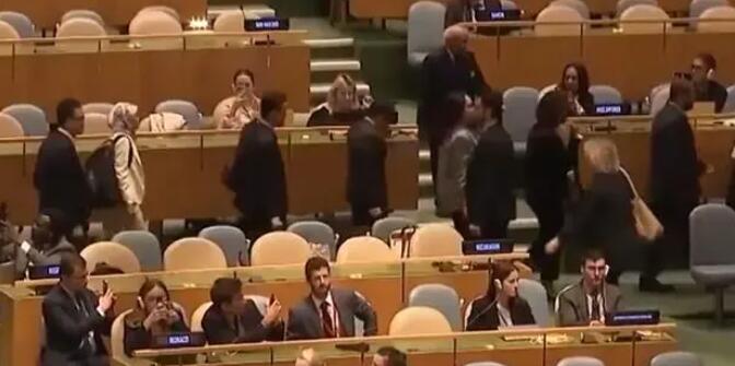 以色列总理联大发言多国代表离场